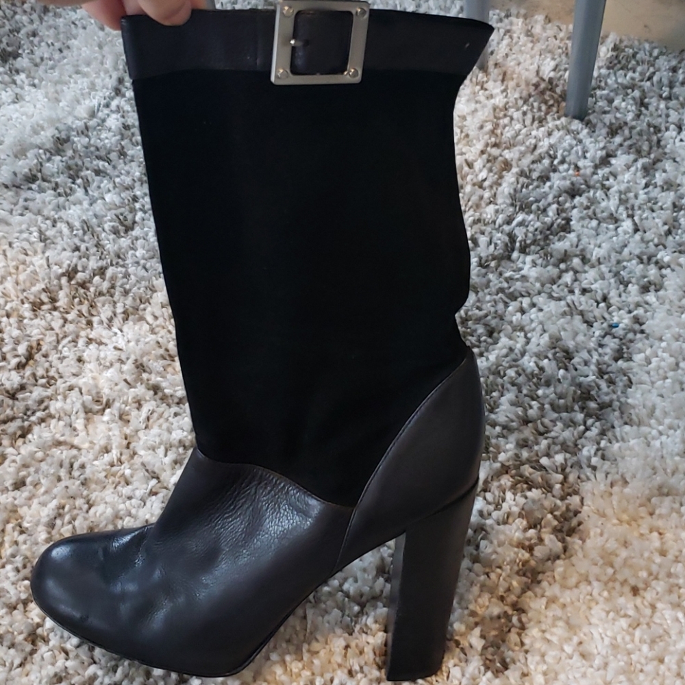 Rachel Zoe black and suede boots
